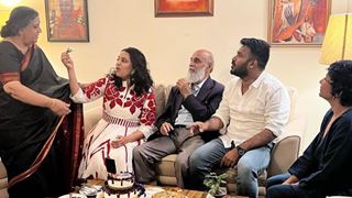 Swara Bhasker celebrates her first birthday post marriage; is all smiles with hubby Fahad and family - Pics