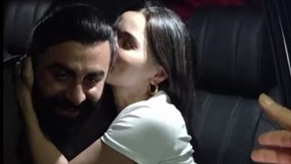 Alia Bhatt plants a kiss on Ranbir Kapoor sending the internet in frenzy
