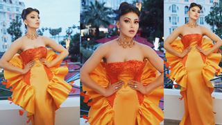 Urvashi Rautela shines in fringed orange gown, leaves Cannes awestruck