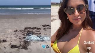 Ileana D'Cruz soaks up the sun in yellow bikini on babymoon; quips about baby nugget loving it too