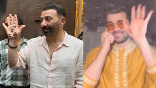 Karan Deol Mehendi : Sunny Deol's unique henna and groom-to-be's yellow kurta look steal the show