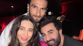 Ranveer & Ranbir come together for a happy picture as Karisma Kapoor lights up with 'heartline' & 'bloodline' Thumbnail