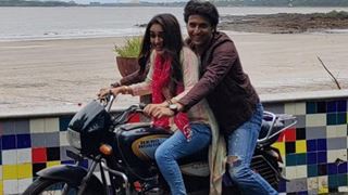 Kinshuk Vaidya trains Tanya Sharma to ride a bike amidst the shoot of their new single