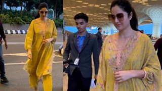 Katrina Kaif channels her 'desi diva' vibe in a yellow kurta set at the airport - WATCH