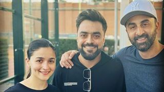 Rashid Khan grabs a click Alia Bhatt and Ranbir Kapoor in New York City