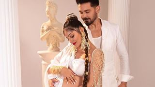 Rubina Dilaik’s maternity photo shoot with husband Abhinav Shukla is all about Gold and glamour 