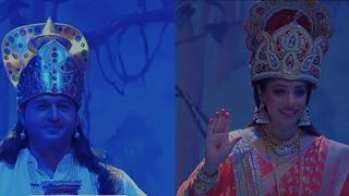 Anupamaa: Anuj and Anupama take on the roles of God and Goddess in a skit