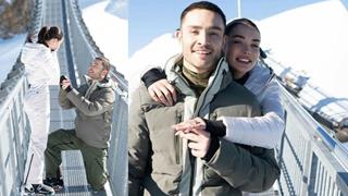 Amy Jackson and Gossip Girl actor Ed Westwick seal the deal with romantic proposal in the Swiss land