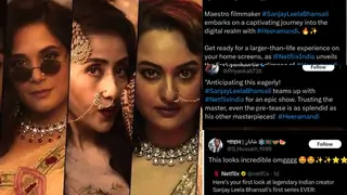 "Trusting the master", "giant set pieces" - Netizens react to Sanjay Leela Bhansali's 'Heeramandi' first look Thumbnail