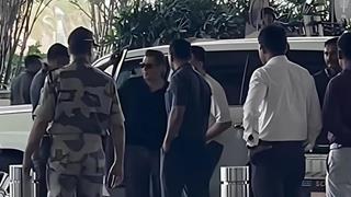 Salman Khan steps out amid tight security: Spotted at Mumbai airport