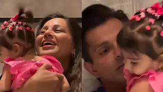 Bipasha Basu shares adorable video of daughter Devi's dash for a hug  Thumbnail