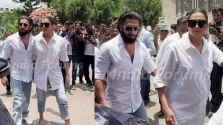 Deepika Padukone flaunts her baby bump for the first time as she steps out with Ranveer to cast their votes Thumbnail