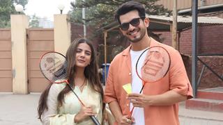 Here's what Arjun Bijlani and Nikki Sharma have to say on their badminton break on sets