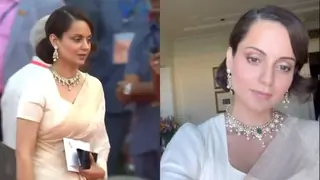 Kangana Ranaut shows off her 'oath day look'; netizens react  Thumbnail