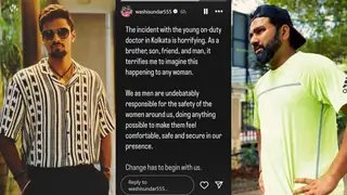 Washington Sundar puts up powerful post for Moumita Debnath's Justice; netizens slam Rohit Sharma