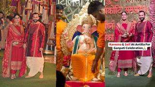 Kareena Kapoor and Saif Ali Khan twin in red for Ambani's 'Antiliacha Raja' Darshan- WATCH Video thumbnail