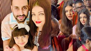 Aishwarya Rai visits GSB Ganesh Pandal with Mom and Daughter, while Abhishek Bachchan skips the event- WATCH  thumbnail