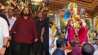 Anant Ambani visits Lalbaug Cha Raja to seek blessings. thumbnail