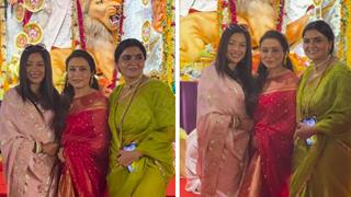 Rupali Ganguly gleam at Durga Puja Alongside Rani Mukerji and Jyoti Mukherji thumbnail