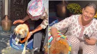 Manisha Koirala Honors Her Nepali Heritage, Celebrates Kukur Tihar by Worshipping Beloved Pet Dogs Thumbnail