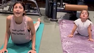 Shilpa Shetty and her daughter Samisha perform Yoga together; fans says 'Like mother,Like daughter' thumbnail