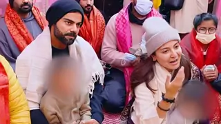 Virat Kohli and Anushka Sharma's recent visit to Premanand ji Maharaj with Vamika & Akaay gets VIRAL - WATCH Thumbnail
