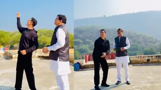 Akshay Kumar & Paresh Rawal fly kite on the sets of 'Bhooth Bangla'; fans ask for 'Hera Phera 3' thumbnail