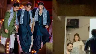 Shah Rukh Khan Goes Unnoticed as Salman Khan and Aamir Khan Reunite Before Aamir’s 60th Birthday – Watch Video Thumbnail