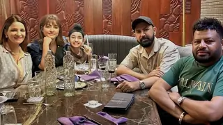 Hina Khan enjoys a fun meet up with Gippy Grewal and his family; calls him 'pure soul'