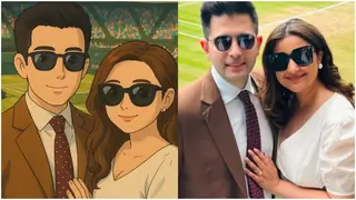Raghav Chadha and Parineeti Chopra Embrace Ghibli Style in Whimsical AI Illustrations; See PICS