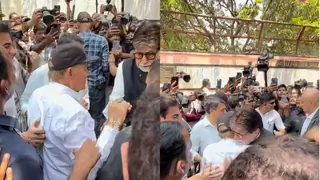 Amitabh Bachchan and Salim Khan's Heartfelt Hug at Manoj Kumar’s Funeral Goes Viral