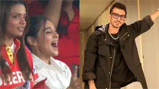 RJ Mahvash cheers for Yuzvendra Chahal from the stands; fans say, 'Aayi Hai Bhabhi'