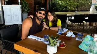 Rohit Sharma's baby boy's face revealed at airport; cutie patootie is carbon copy of daddy feel fans