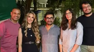 New hot couples Aamir Khan-Gauri Spratt, Shikhar Dhawan- Sophie Shine pose together in VIRAL pic 