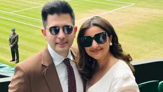 Parineeti Chopra cannot stop blushing as exited fans shouts ‘jiju’ after spotting Raghav Chadha