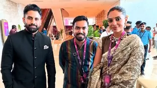 WAVES 2025: Naga Chaitanya's new hairdo steals hearts as he poses with Sobhita Dhulipala