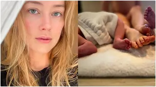  Amber Heard announces arrival of her twins by posting their ADORABLE GLIMPSES; See Pics