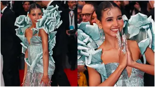 Nancy Tyagi makes a grand return to the Cannes red carpet by turning heads with her self stitched silver gown 