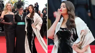 Aishwarya Rai has a bit of an awkward moment in front of Cara Delevingne and Dame Helen Mirren at Cannes 2025 