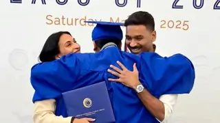 Dhanush attends son Yathra’s graduation with ex-wife Aishwarya Rajinikanth, marking a rare family reunion