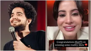Uorfi Javed receives congratulations from Samay Raina via video call after winning The Traitors