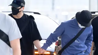 BTS: Jungkook, Jimin and Yoongi depart for Los Angeles; Euphoria singer paints his nails blue  Thumbnail