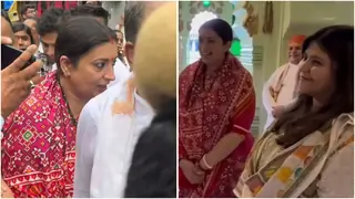 Smriti Irani & Ektaa Kapoor visit Shreenathji, Nathdwara before Kyunki Saas Bhi Kabhi Bahu Thi 2 launch