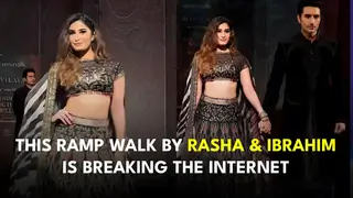 Rasha Thadani walks post the competition and Ibrahim Ali Khan matches every step