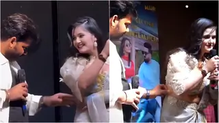 Bhojpuri star Pawan Singh touches midriff of co-star Anjali Raghav at event; netizens say, 'So creepy'