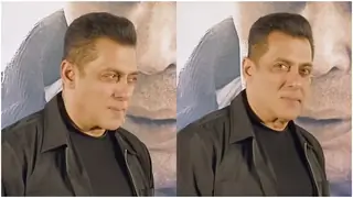 Salman Khan gets teary-eyed while pausing to look at Dharmendra's poster during Ikkis screening