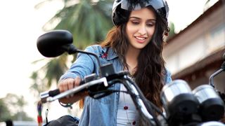 Shraddha took extensive training to master bike riding Thumbnail