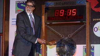 Amitabh Bachchan rings bell at Bombay Stock Exchange!