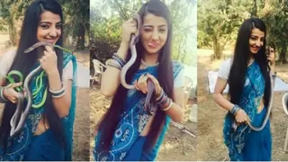 Lovey Sasan goes 'Click Click' with snakes on sets! Thumbnail