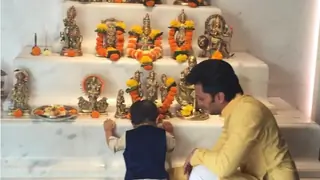 Little Riaan learns his first lesson from dad Riteish!
